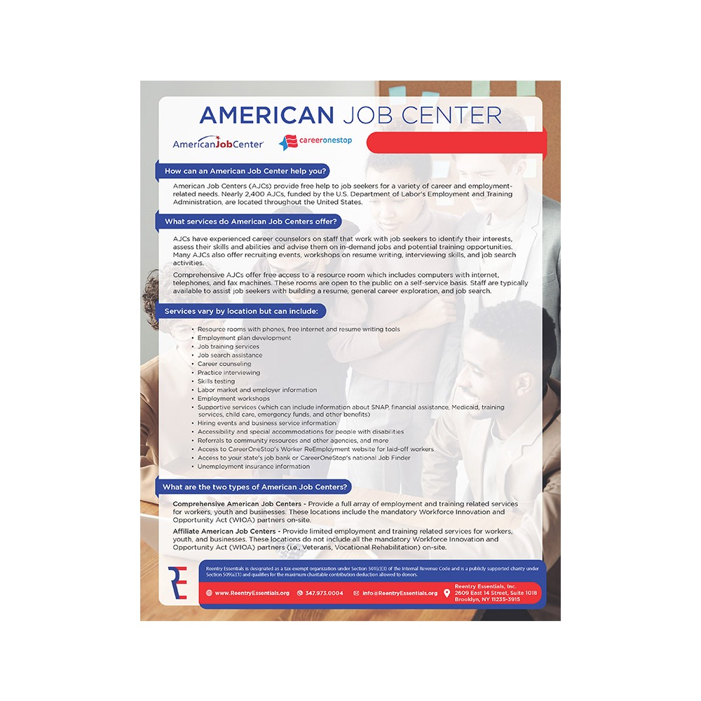 California American Job Centers (AJCs)